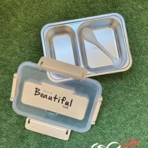 ظرف غذای استیل دسته دار طرح Beautiful