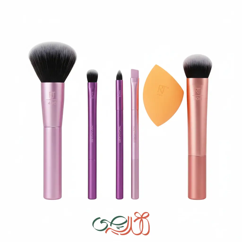 ست براش و پد آرایشی ریل تکنیک 6 تکه